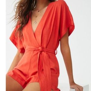 Brand new red romper/ jumpsuit